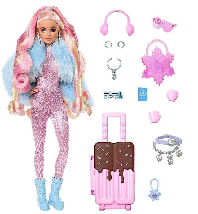Mattel Barbie: Extra Fly - Lutka v snežnem modnem slogu (HPB16)