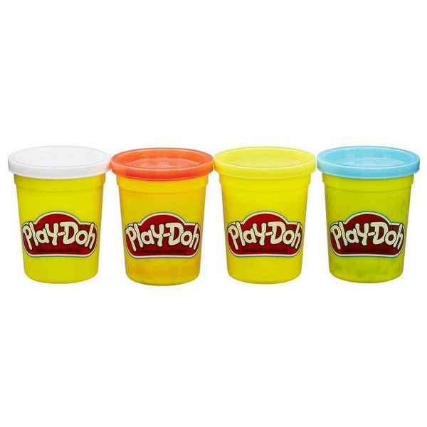 Hasbro Play-Doh - Set clasic de tuburi colorate (pachet de 4 bucăți) (B6508)