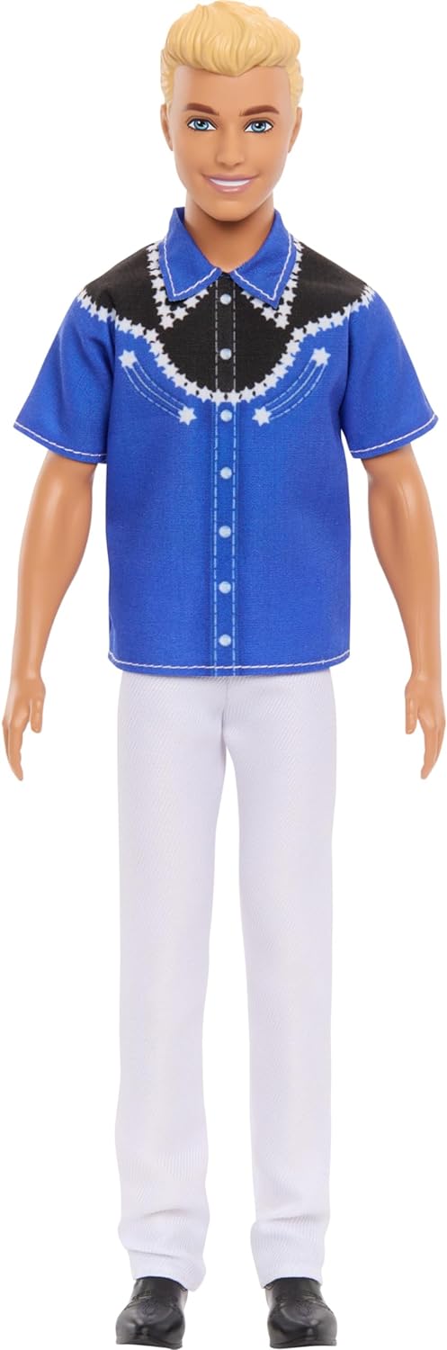 Mattel Barbie: Ken - Stil occidental cu păr blond, păpușa Fashionistas (HRH25)