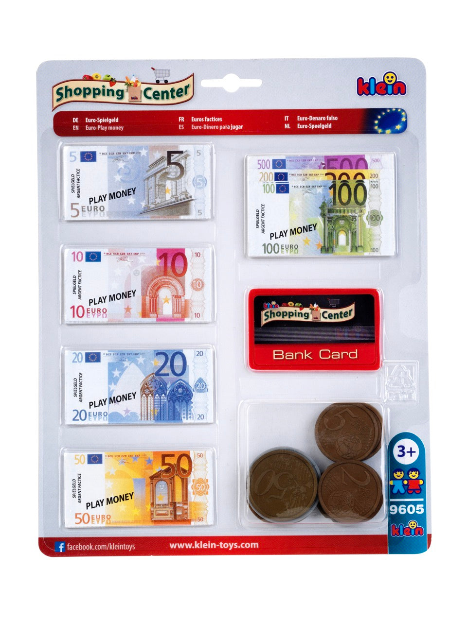 MM - Bani de joc "Euro" cu card de credit, blister