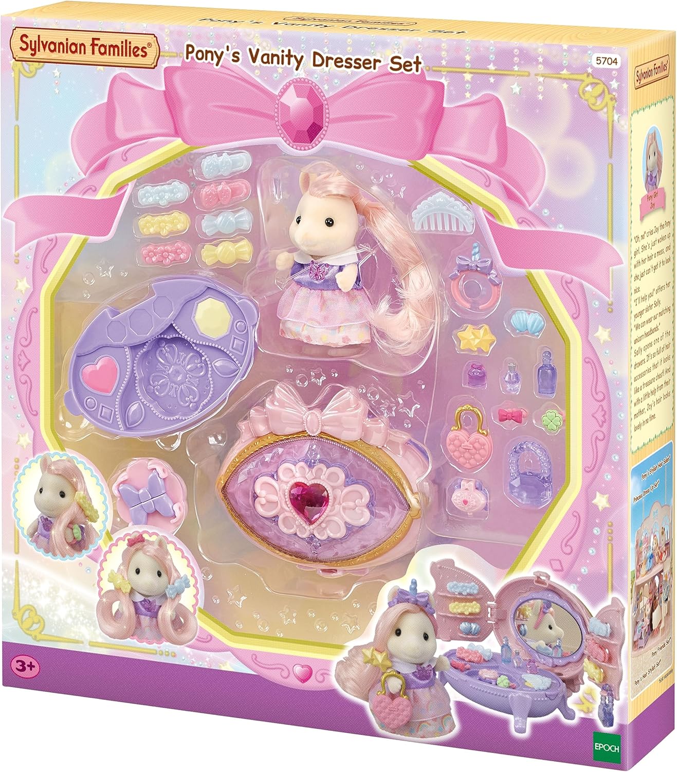Sylvanian Families Ponyjeva komoda s toaletnim setom - Igralni komplet za hiško igro